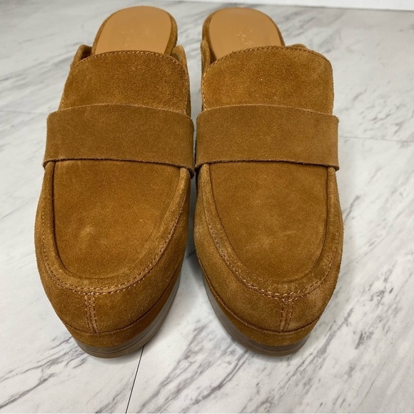 Splendid Vina Brown Suede Heeled Platform Clog 7 1/2 M - Picture 10 of 15